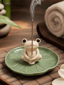 Resin Frog Incense Holder, Meditation Aromatherapy Accessory, Desktop Decor, Suitable For Yoga, Spa, Bedroom, Living Room, Desktop Fragrance Home Interior Decoration Gift - Frog Incense Holder - View 7