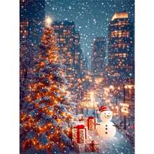 1PC DIY 5D Diamond Painting Kit Christmas Theme Pattern - Round Full Drill Art Mosaic Craft, Home Wall Decor, Unframed - No Frame - View 9