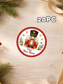 11/20/40 buah Stiker Kado Natal Bulat dengan Teks Kustom Personalisasi, Stiker Nama Kustom, Stiker Label Nama Perekat, Pola Santa, Rusa Kutub, Manusia Salju, dll., Pembungkus Kado Natal, Hadiah untuk Keluarga, Teman, dan Pecinta, Pembungkus Kotak Kado, Amplop, dan Tas Kado - MultiWarna - View 18