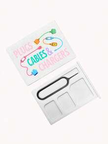Data Cable Printed Card Holder, SIM Card Pin Slot, Comes With SIM Card Pin, Portable SIM Card Storage Box, Phone Card Holder, SIM Card And SD Card Storage Box With Strap, Travel Storage Box, Compact And Lightweight, Anti-Loss And Durable, Anti-Drop And Durable, Suitable For Smartphones, Tablets And Other Devices, Can Store SIM Cards/SIM Card Pins, Ideal For Storing Backup SIM Cards When Changing Phone Numbers, Also A Great Gift For Back To School Season, Back To School Season, Teacher's Day. - Multicolor - View 13