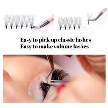 1pc Pink Stainless Steel Eyelash Extension Tweezers, Ultra-Hard Fiber Pointed Tip, High Precision Anti-Static - Pink - View 5