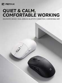Bluetooth 2.4G Dual-Mode Wireless Mouse, Ergonomic Design, Comfortable Grip, Dual Wireless & Bluetooth Connectivity, Silent Type-C Charging, Compatible With PC, Laptop, Tablet, And Multiple Devices - View 2