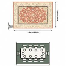 1 Buah Karpet Vintage Prancis Motif Gulir Bunga Merah & Biru Coral, Karpet Persegi Panjang Gaya Romantis Istana dari Bahan Kasmir Imitasi dengan Desain Gulir Penuh dan Detail Pinggiran Berlapis yang Indah, Dapat Dicuci dengan Mesin, Cocok untuk Ruang Tamu/Kamar Tidur/Dekorasi Rumah Elegan Romantis Prancis - MultiWarna - View 11