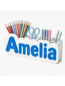Personalized Name Desktop Pen Holder, Desktop Organizer, Suitable For Office, Classroom, Library, Desk, Bookshelf. Ideal Gift For Friends, Family, Teachers, Classmates. Birthday Gift, Anniversary Gift, Christmas Gift, Back To School, Graduation Gift. - Multicolor - View 10