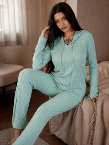 Women Sweater Co-Ords - Mint Blue - View 5