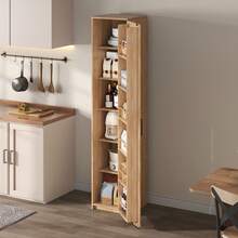 Kitchen Cabinet, Tall Storage Cabinet With Doors And Adjustable Shelves, Pantry For Living Room, Dining Room And Bathroom, 40 * 40 * 183 Cm - View 6