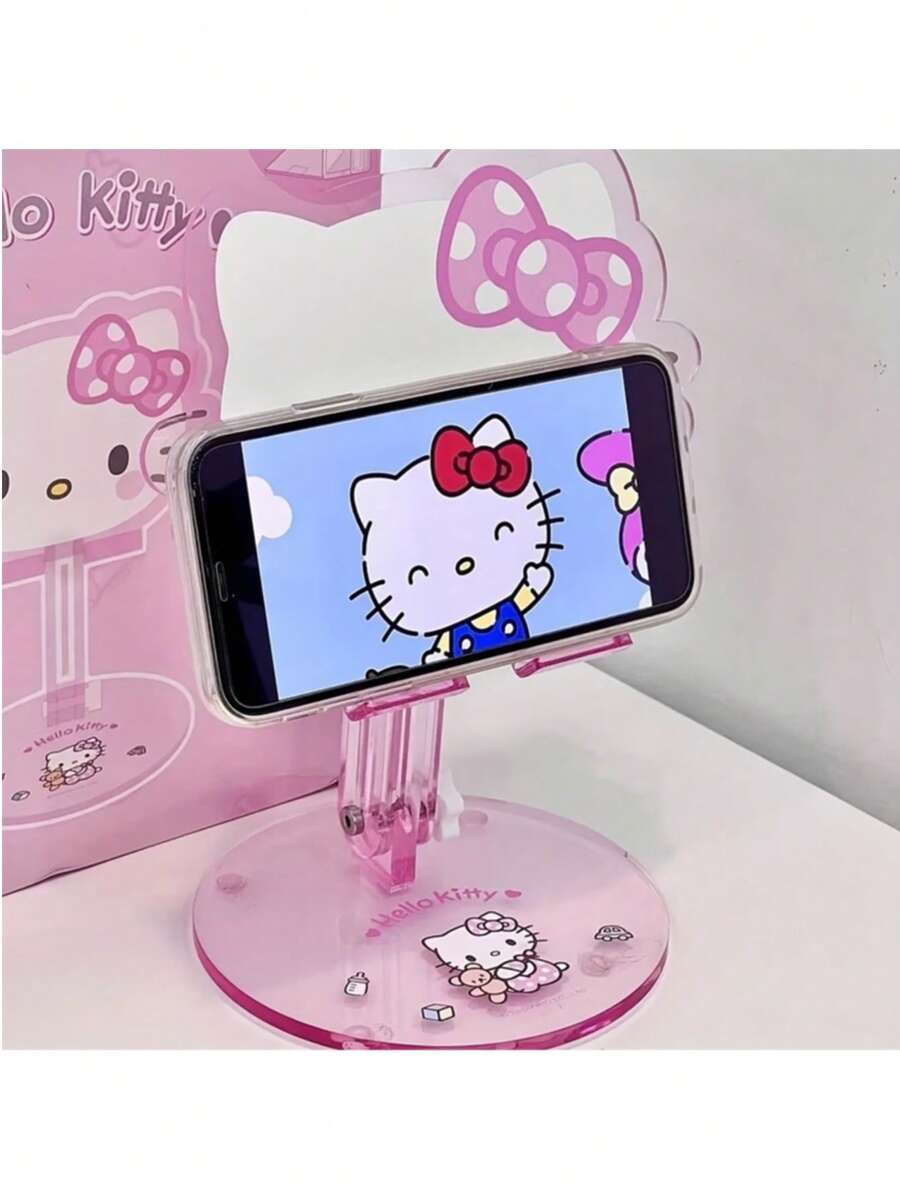 SANRIO New Hello Kitty Phone Stand, Slouchy Multi-Function DIY Adjustable Desktop Support Stand, Suitable For Watching TV Programs, Perfect Birthday And Christmas Gift (Only Applicable To Phone Stand)