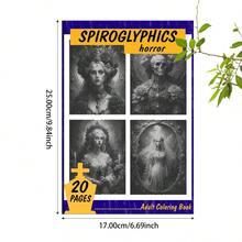 1pc 20-Page Mysterious Dark Gothic Dot-To-Dot Coloring Book, Adult ...