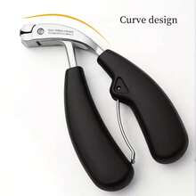 1pc Premium Nail Clipper, Modern Design Stainless Steel Blade, Concave Edge And Wide Opening Suitable For Thick Nails, Anti-Splash Long Handle, Curved Dead Skin Cutter, Suitable For Toenails And Foot Cleaning, Portable Nail Clipper, Suitable For Home And Travel - A - View 4