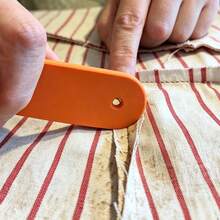 3-In-1 Orange Sewing Hemming Tool, Multi-Purpose Sewing Tool For Fabric And Paper, Embroidery Creasing Cone, Quilt Stitching Flattener, Paper Folding Scoring Stick, Smooth Edge Shaping Tool, Durable Tailoring Paper Craft Supplies 1pc - Multicolor - View 3