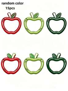 Christmas Apple Keychain 27.5mm X 30.5mm - Alloy Pendant, Suitable For DIY Jewelry, Bracelet And Necklace Making, Christmas, Key Ring - Apple Keychain - View 17