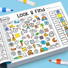 Tachimi 1pc Interactive Hidden Object & Treasure Hunt Activity Book, Search Count & Colour Game Book With Sudoku, Memory & Color Recognition, Visual Drawing Book, Improve Attention, Observation & Fine Motor Skills, Ideal Kids Gift For Holidays & Birthdays - Multicolor - View 2