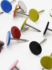 30pcs Car Roof Interior Decorative Rivets, Multi-Color Round Roof Interior Decorative Rivets, Fabric Roof Repair Fastening Rivets, Fashionable Car Interior Modification Accessories - Car Roof Sticker Round - View 6