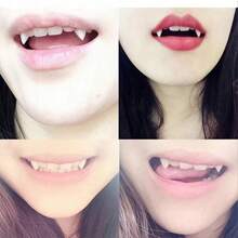 10pcs New Makeup Masquerade Prank Props Resin Vampire Zombie Fangs Halloween Costume Accessories - White - View 4