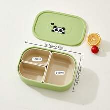 1pc Cute Pattern Plastic Lunch Box With Detachable 3-Compartment, Portable Fruit Salad Food Storage Container, Microwave Divided Bento Box, Refrigerator Fresh-Keeping Box, Leak-Proof Meal Prep Box For Student Adult Use In Home, School, Office, Picnic - Multicolor - View 15