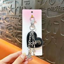 1pc Creative Love Pentagram Keychain Phone Chain Tassel Earphone Bag Small Pendant Suitable For Girls Gift Hanging Decoration,Key Rings - Multicolor - View 7