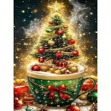 1 Buah Kit Lukisan Berlian 5D DIY Pola Pohon Natal - Seni Mosaik Bor Penuh Bulat, Dekorasi Dinding Rumah, Tanpa Bingkai - Tanpa Bingkai - View 9
