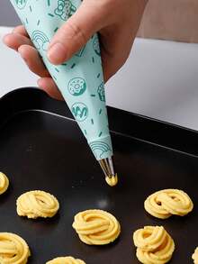4/8pcs/Set Cake Icing Decorating Diy Set Tools Including: 1pc Reusable 12inch Silicone Piping Bags, 2pcs Decoration Nozzle Converter, 1pc Zip Ties, Pastry Cake Baking Tool Kitchen Tool - View 10