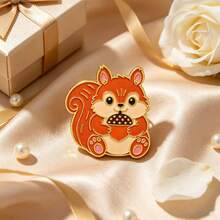 Cute Cartoon Animal Enamel Pins Set, Kawaii Rabbit Panda Squirrel Cat Bear Lapel Badge For Backpack Clothes Decor, Lovely Gift For Animal Lovers - Multicolor - View 7