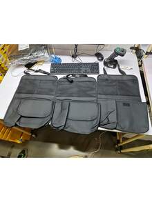 1pc/3pcs Car Storage Bag Suitable For All Car Models, Made Of Artificial PU Material, With 4 Storage Compartments, Fashionable Black Design, Perfect Gift For Car Enthusiasts - Multiple Styles - View 16