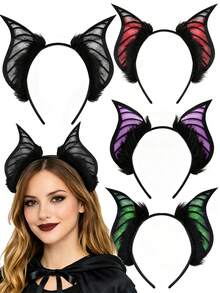 1pc New Realistic Bat Ear Headband Halloween Cosplay Party Costume Headpiece Accessory - Multicolor - View 6