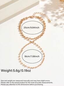 Minimalist Personalized Versatile White Faux Rhinestone Tassel Finger Bracelet, Fashionable Elegant Micro-Inlaid Rhinestone Tassel Bracelet Ring Chain, Suitable For Women's Daily Wear, Vacation, Party (Rhinestone Quantity And Position Random) - Gold - View 7