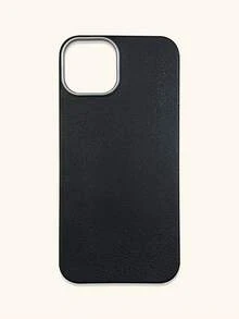 1pc 4-Color Optional Solid Color Lychee Texture Faux Leather Large Window Phone Case, Ins Premium Minimalist Business Solid Color Leather Texture, A Classic Black / B Beige White / C Premium Gray / D Caramel Brown, Faux Leather Matte Lens Raised Full Coverage Anti-Drop Soft Shell, Autumn/Winter Commute Versatile, Suitable For Personal Use And Gift; Compatible With IPhone Case & Galaxy Case, Compatible With IPhone 17 - Multicolor - View 79