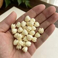 10X12mm 25pcs Composite Resin Coral Flower Beads, Pikake Flower Beads, Carved Jasmine Flower Beads - 25pcs-coral Flower Beads - View 7