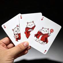 1 Set Cat Illustration Playing Cards Board Game, 54 Cards With Cat Patterns, Suitable As Gift For Cat Lovers - Multicolor - View 5