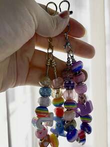 12/24/40pcs Creative Beaded Keychain Set, Women's Key Ring Set, Suitable For Bags And Cup Charms, Car Keychains, Perfect Gift For Her/Him, Back To School, Teacher's Day, Thanksgiving, Christmas - Keychain Accessory Kit - View 4