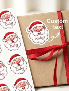 Customized Santa Claus Stickers, Name Stickers, Gift Packaging Stickers, Candy And Snack Packaging Stickers, Christmas Decorations, Gifts, Suitable For Water Bottles, Computers, Storage Boxes - Multicolor - View 10