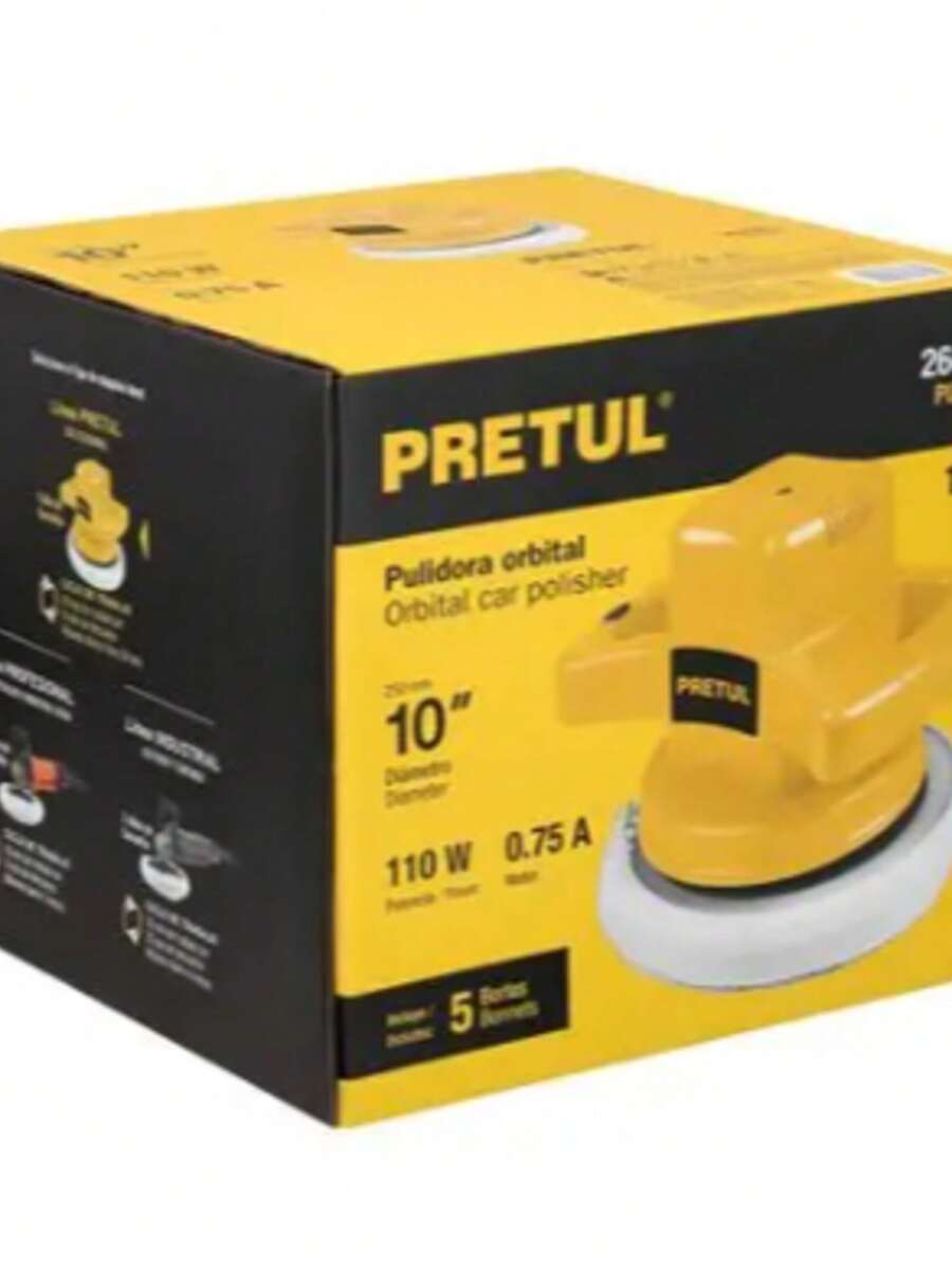 Pulidora roto-orbital 10"- 110 W - Amarillo - Ver 1