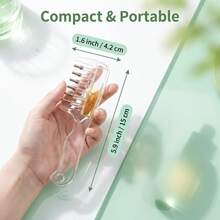 1‑Pack Unisex Clear PC Rolling‑Ball Scalp Massage Comb, Leak‑Proof Liquid Dispensing Hair Oil Applicator For Daily Home Scalp Care - Multicolor - View 3
