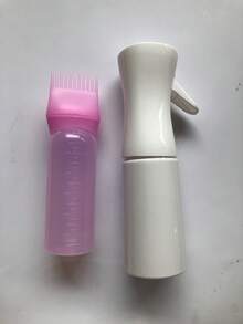 1pc Hair Dye Root Comb Applicator Bottle + Continuous Fine Mist Spray Bottle Set, Reusable Hair Coloring Bottle, Refillable Hair Spray Bottle, Suitable For Home And Salon Hair Dyeing - Hair Salon Set - View 18