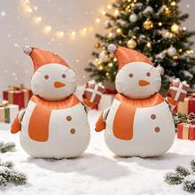 Large Matte Christmas Snowman Balloon, Christmas Party Decoration, Christmas New Year Party Winter Toy Snowman Balloon - Multicolor - View 1