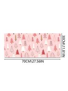 Pink Christmas Tree Large Desktop Mouse Pad, Cute Christmas Pine Tree & Snowflake Pattern Non-Slip Rubber Keyboard Desk Mat, Suitable For Office Home Desktop Decoration - View 14