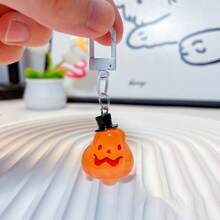 Glow-In-The-Dark Halloween Pumpkin & Ghost Keychain, Translucent 3D Spooky Pendant For Backpack, Handbag, Keys, Party Favor & Holiday Gift - Glow-in-the-dark Charm - View 10