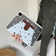 Ins Fresh Light Blue Background Brown Star 360° Rotating Multi-Fold Stand Protective Case, Horizontal And Vertical Rotation, Multi-Angle Support With Pen Slot, Anti-Drop And Anti-Bend, Suitable For IPad 12/11 Inch (2026), 11 (2025), Air7 (2025), Air8, Air8 13 Inch (2026 M4), Pro11 (2026 M4), 7/8/9, Air4/5/10, Air6 11 Inch, Minimalist Girl Tablet Protective Cover, Boy Tablet Protective Case - Baby Blue - View 4
