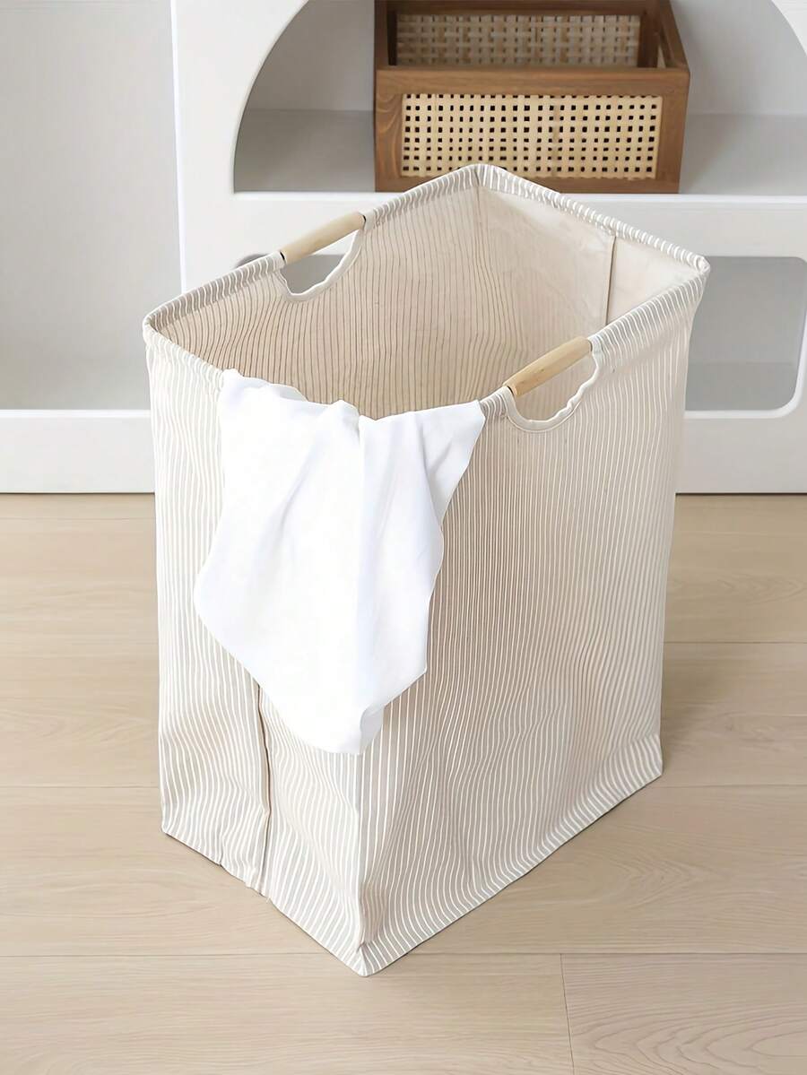 3pcs/Set Keranjang Cucian Lipat dengan Pegangan Empuk, Kapasitas Besar, Tempat Penyimpanan Cucian, Kotak Penyimpanan Pakaian Hemat Ruang untuk Kamar Mandi, Asrama, Rumah, Kamar Tidur, Dekorasi Rumah, Organizer Penyimpanan, Perlengkapan Dapur, Dekorasi dan Aksesoris Rumah