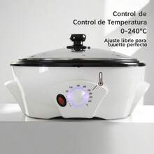1.1lb Electric Coffee Bean Roaster For Home Use - White - View 3