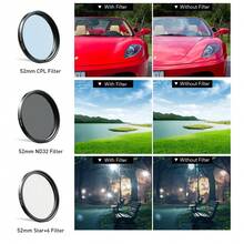 APEXEL 7-In-1 Phone Filter Kit, 52mm ND32/CPL/Starlight/Gradient, For Smartphones, DSLRs, Quick Mount, Creative Effects - A - View 8