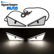 Luz LED Ojo de Demonio Triangular Universal para Decoración de Placa de Matrícula de Coche y Motocicleta, Accesorio de Modificación de Coche - LED Ojo de Diablo - Ver 12