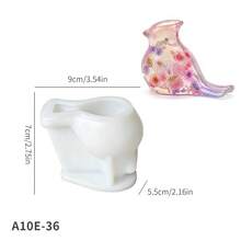 Ultiple Bird Silicone Molds, 3D Animal Mould For DIY Epoxy Resin, Crystal Glue, Cement Plaster, Aromatherapy Candle, Entrance Table Home Decor Ornament - Little Bird - View 13