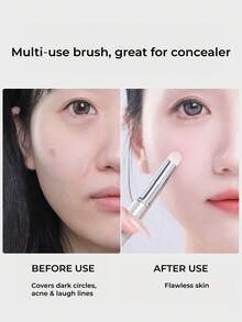 GUOXIAONIU Lip Brush With Cap, Dense Bristles Seamless Blending, Multi‑Use For Lipstick & Concealer, Portable Lipstick Size, Soft‑Blur Finish - Rose Gold #345 - View 6
