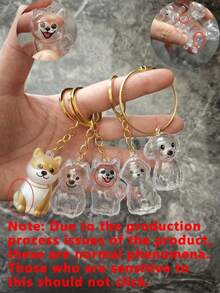 Pet Hair Storage Design Keychain - Well-Crafted Keychain With Sitting Dog Shape And Chain, Perfect For Dog Owners - A Practical And Thoughtful Accessory To Collect And Preserve Pet Hair As A Keepsake - Multicolor - View 5