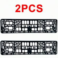 2PCS Universal ABS Number Plate Holder Number Plate Holder Surrounds Frame Black - A - View 8