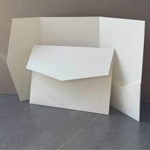 20pcs Tri-Fold Pocket Wedding Invitation Envelopes, Minimalist Invitation Envelopes, Suitable For Engagement And Other Occasions, DIY Invitations, 5*7 Inch Invitation Envelopes, Pocket Style Invitations, Customized Invitations, Christmas Cards - A - View 5