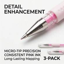 Eyebrow Shape Drawing Model Positioning Makeup Tool Marker Pen For Eyebrow Shape Practice - Pink - View 4