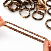 10 Pcs Leopard Print Hair Ties, Thick Seamless Elastic Ponytail Holders For Women, High Stretch Daily Accessories - Multicolor - View 5