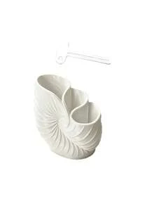 Stylish Conch Spiral Toothbrush Holder, Creative Conch Spiral Storage Box, Three-Compartment Wash Cup Storage Box, Desktop Storage Rack, Multi-Functional Storage Rack.Suitable For Use In Bathrooms, Bedrooms, Offices, And Other Settings. - Multicolor - View 13